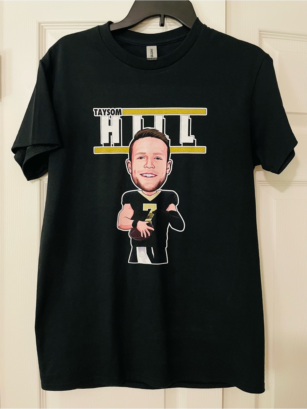 Gildan Unisex New Orleans Saints Black Tee Taysom Hill Graphic